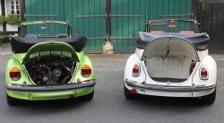 The e-Beetle is providing an additional trunk, where the classic